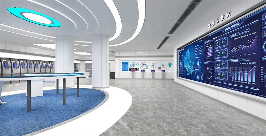 银行展厅设计-建设银行智慧政务大厅